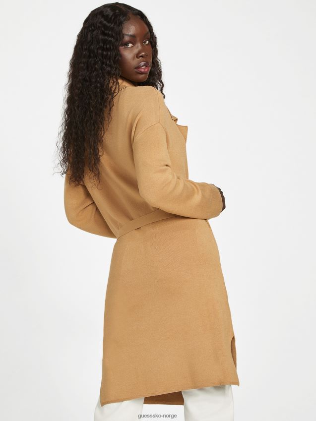 Guess ristet taupe dani longline cardigan ristet taupe kvinner F0LJ807125