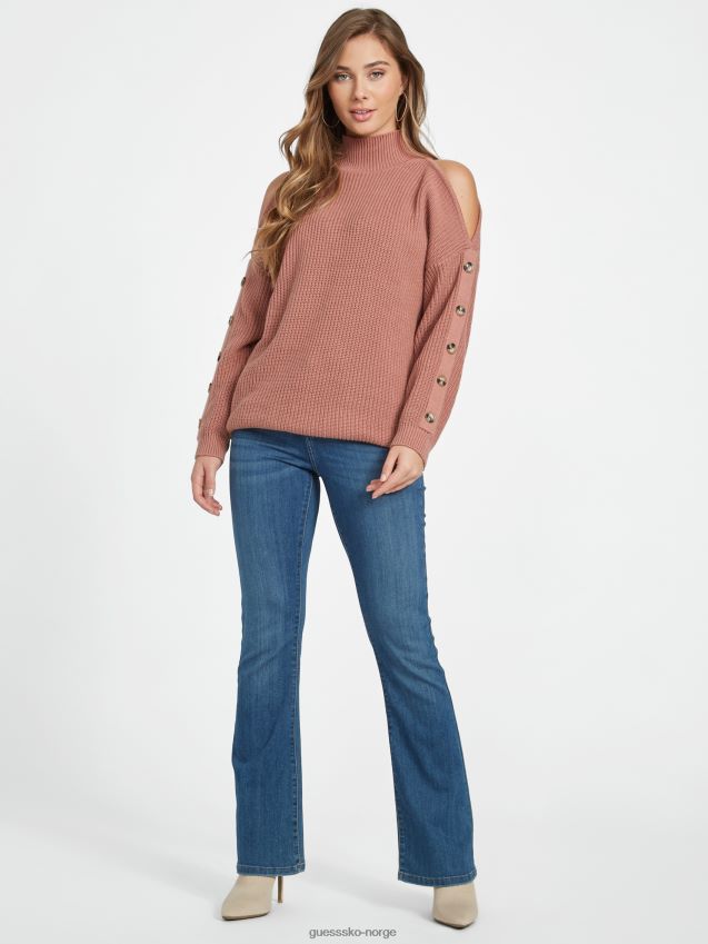 Guess abbey turtleneck genser stekt kastanje stekt kastanje kvinner F0LJ806858