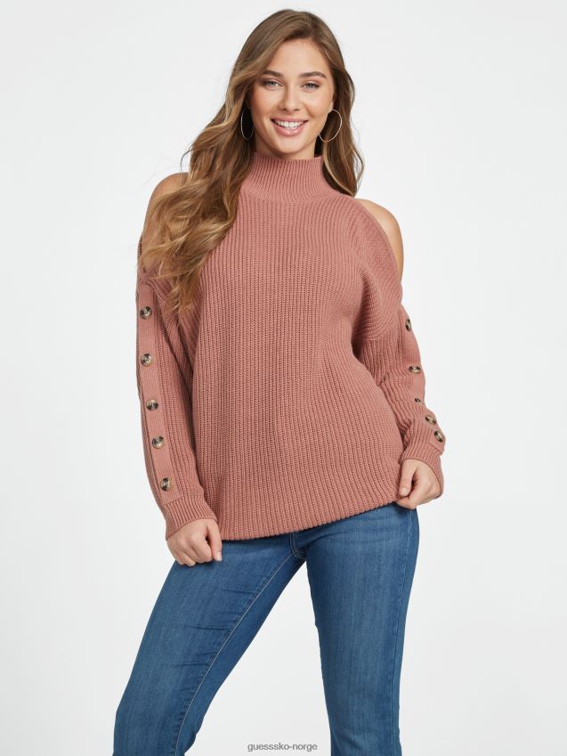 Guess abbey turtleneck genser stekt kastanje stekt kastanje kvinner F0LJ806858