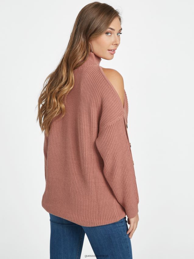 Guess abbey turtleneck genser stekt kastanje stekt kastanje kvinner F0LJ806858