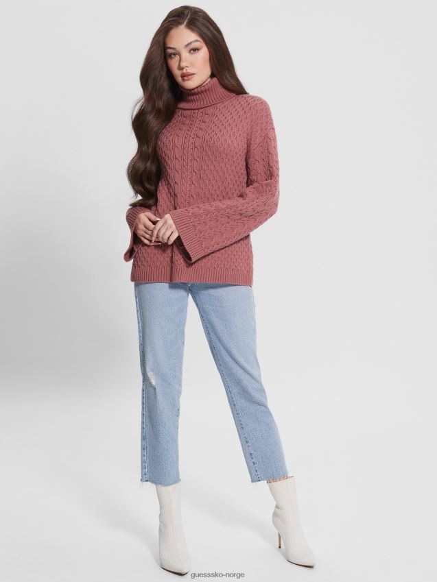 Guess antikk lilla wendi kabel-collage genser antikk lilla kvinner F0LJ809244