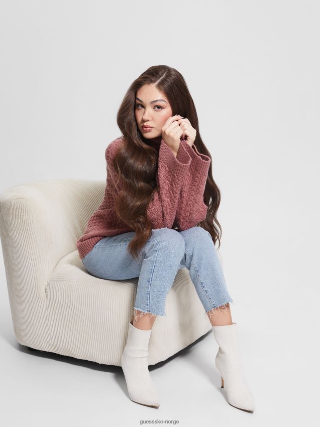 Guess antikk lilla wendi kabel-collage genser antikk lilla kvinner F0LJ809244