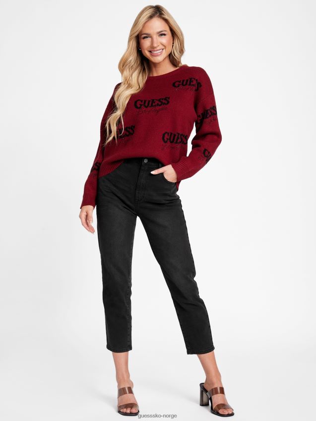Guess beet juice red cate logo genser rødbetejuice kvinner F0LJ806789