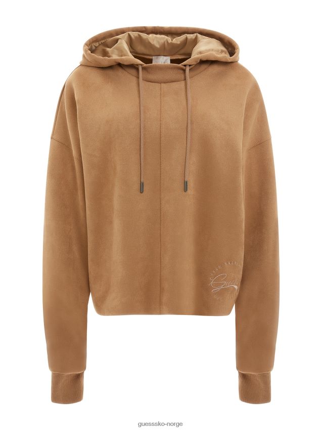 Guess beige genser i imitert semsket skinn beige kvinner F0LJ803028