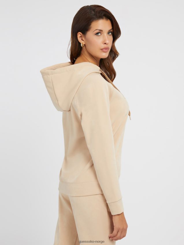 Guess beige genser i imitert semsket skinn beige kvinner F0LJ804872