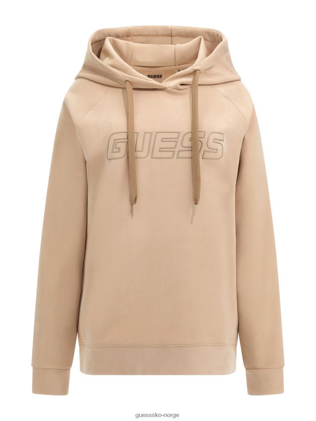 Guess beige genser i imitert semsket skinn beige kvinner F0LJ804872