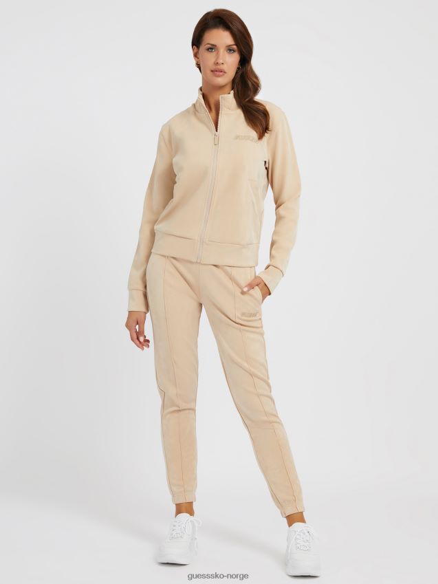 Guess beige genser i imitert semsket skinn beige kvinner F0LJ804886