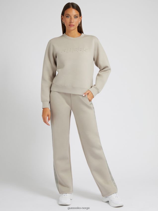 Guess beige genser med logo foran beige kvinner F0LJ802765