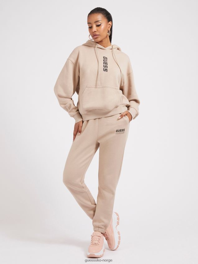 Guess beige genser med logo foran beige kvinner F0LJ804853