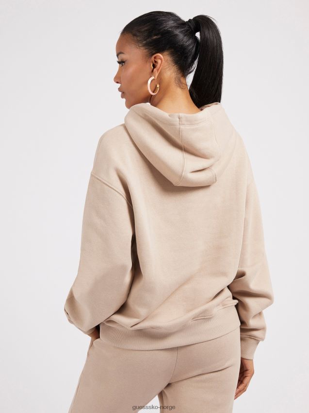 Guess beige genser med logo foran beige kvinner F0LJ804853