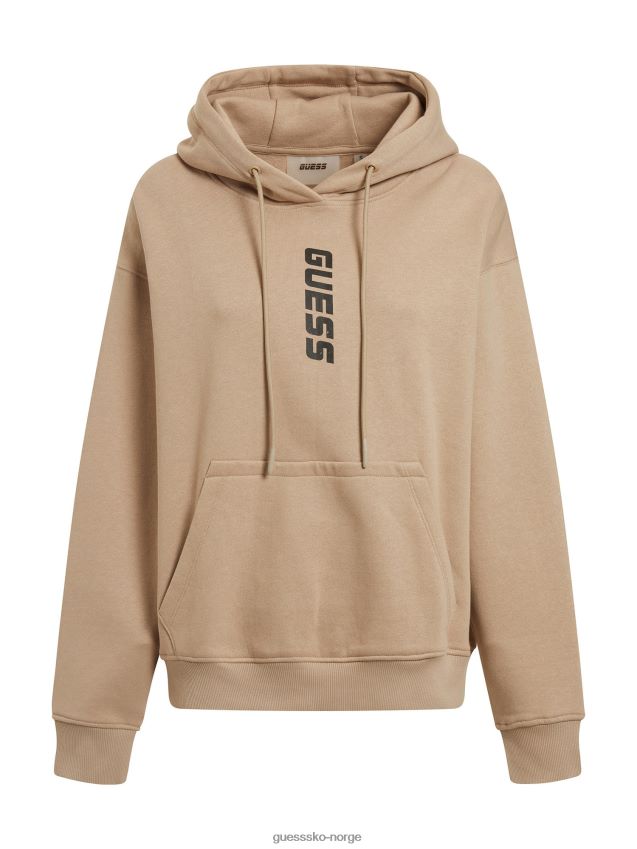 Guess beige genser med logo foran beige kvinner F0LJ804853