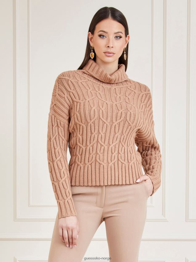 Guess beige marciano cables genser beige kvinner F0LJ803114