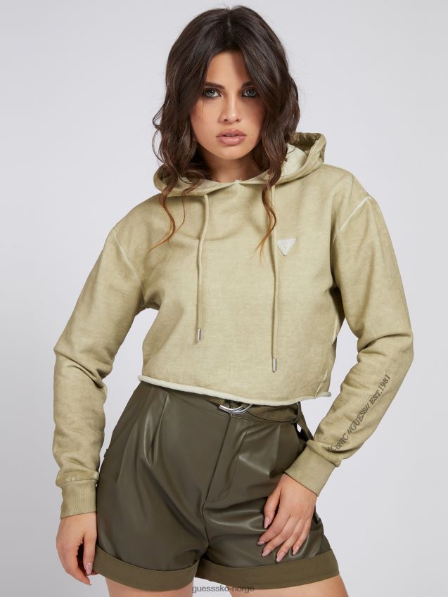 Guess beige sweatshirt med brukt look beige kvinner F0LJ805866