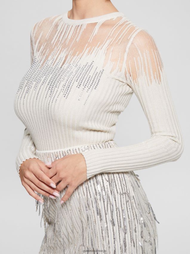 Guess claudine shimmer genser topp mocassin multi mocassin multi kvinner F0LJ809171