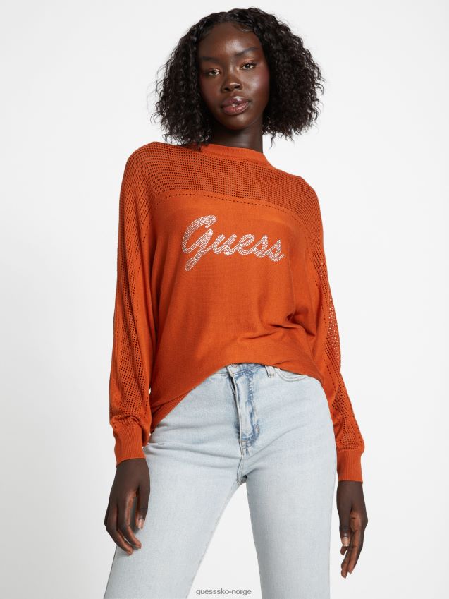 Guess dalina logo genser ingefær krydder ingefærkrydder kvinner F0LJ806990