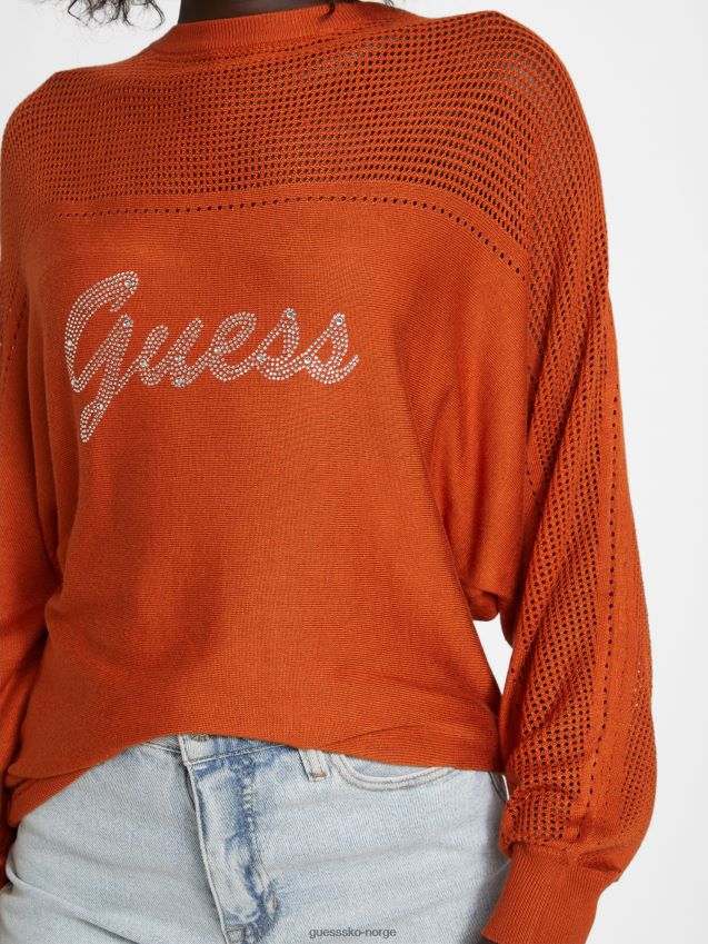 Guess dalina logo genser ingefær krydder ingefærkrydder kvinner F0LJ806990