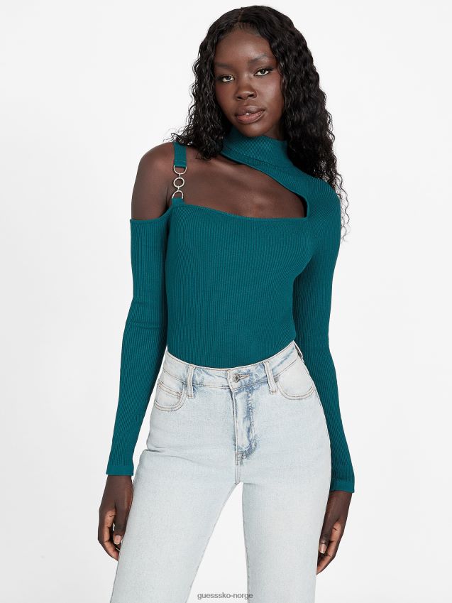 Guess edena cutout topp kongelig blågrønn kongelig blågrønn kvinner F0LJ806882