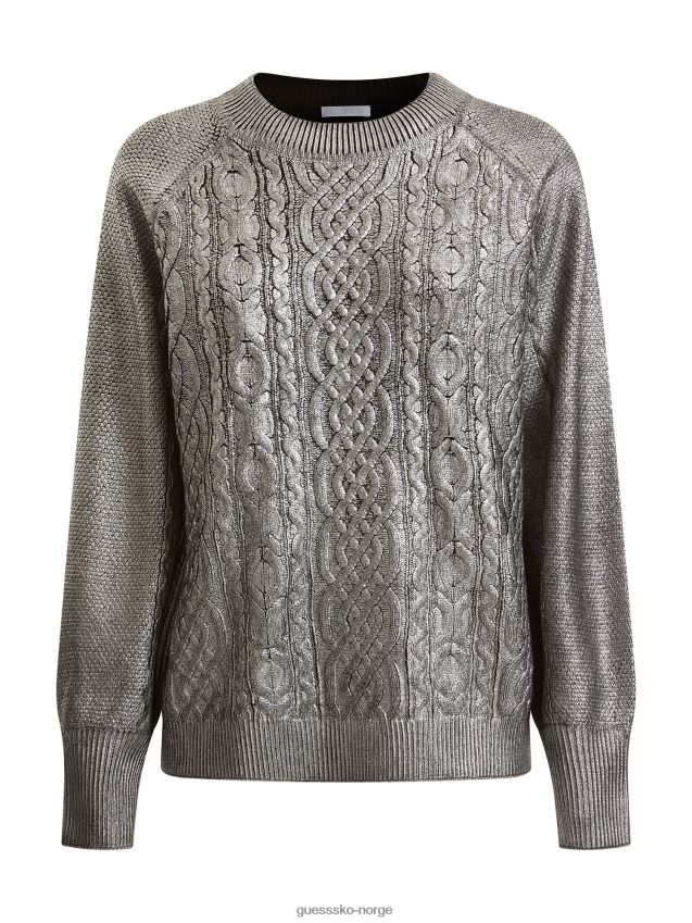 Guess genser i sølvmetall-look sølv kvinner F0LJ802880