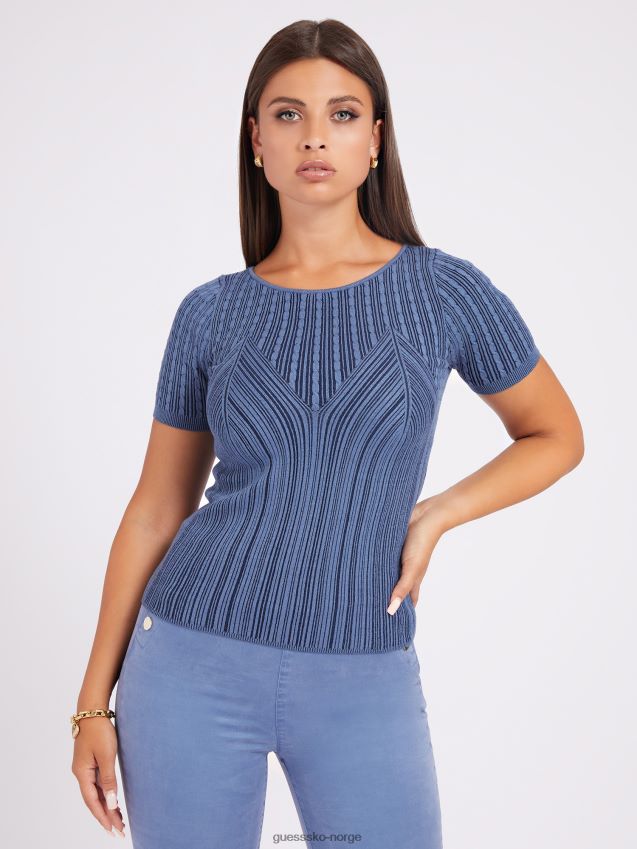 Guess genser i viskoseblanding blå blå kvinner F0LJ802696