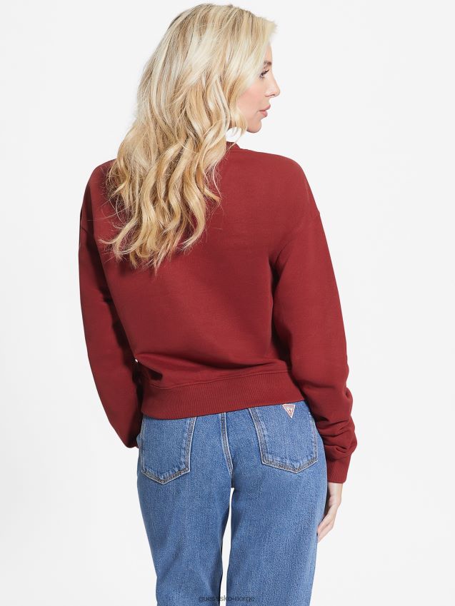 Guess genser med logo i krystall mesh rødbetejuice rødbetejuice kvinner F0LJ809138