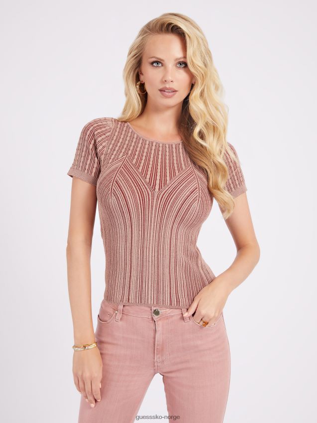 Guess genser topp i beige viskoseblanding beige kvinner F0LJ802790