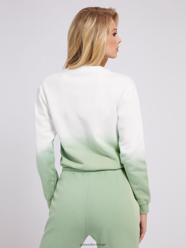 Guess grønn multi-farge gradient sweatshirt grønn multi kvinner F0LJ804849