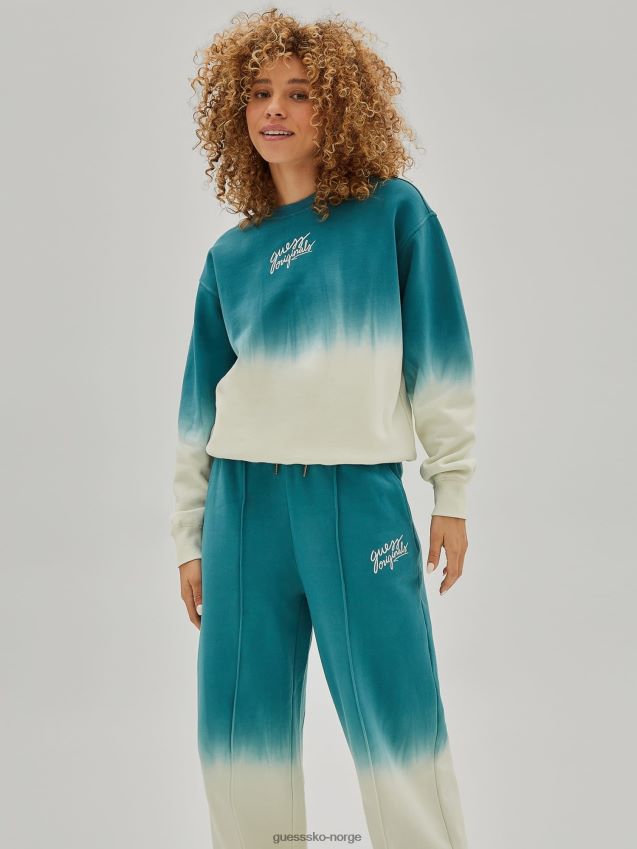 Guess grønn multi front logo sweatshirt grønn multi kvinner F0LJ805955