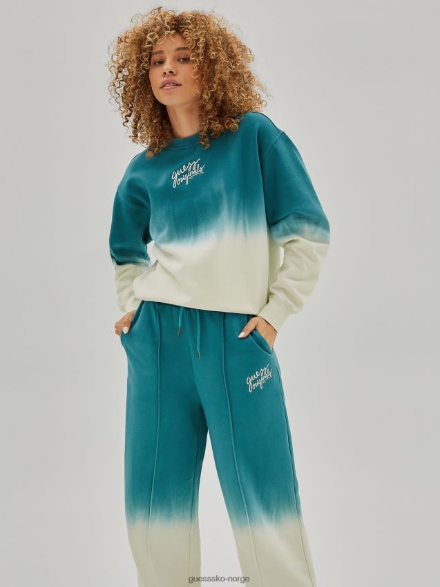 Guess grønn multi front logo sweatshirt grønn multi kvinner F0LJ805955