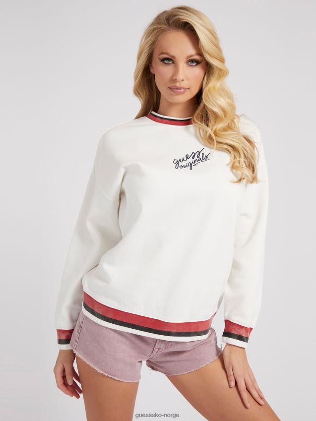 Guess hvit multi front logo sweatshirt hvit multi kvinner F0LJ805861