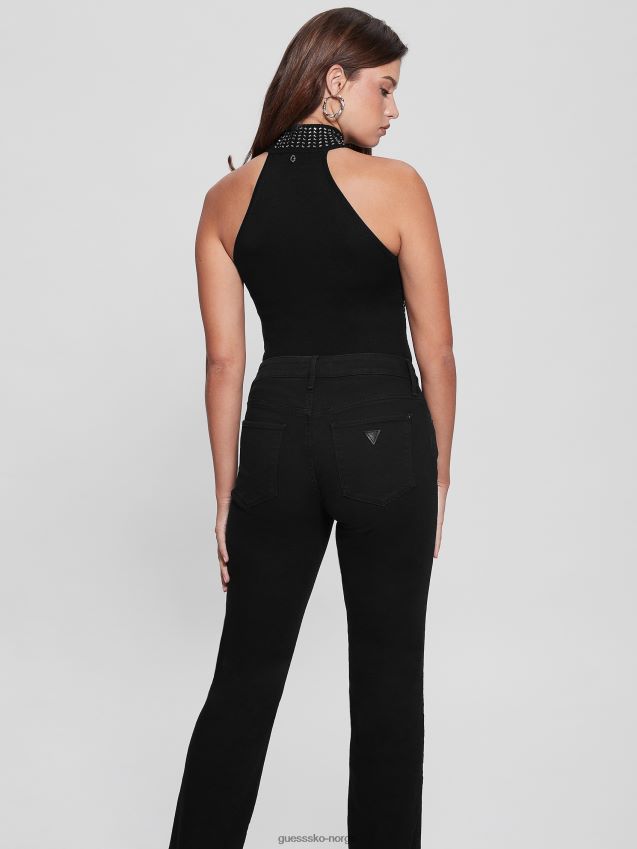 Guess jet black eco celeste speil genser topp kulsvart kvinner F0LJ809266