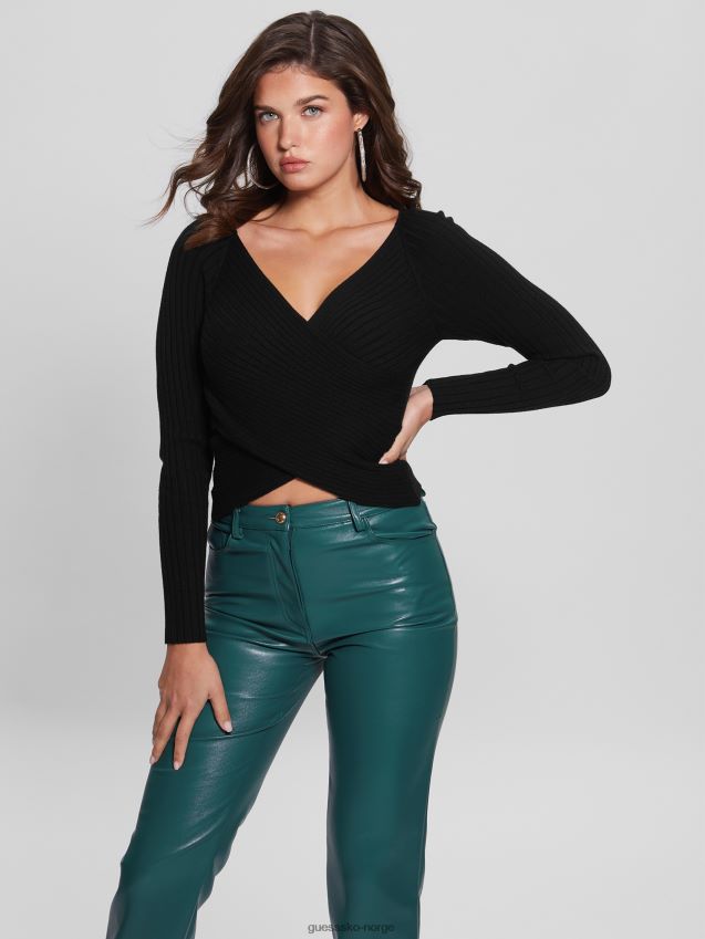 Guess jet black øko sabine genser topp kulsvart kvinner F0LJ809221