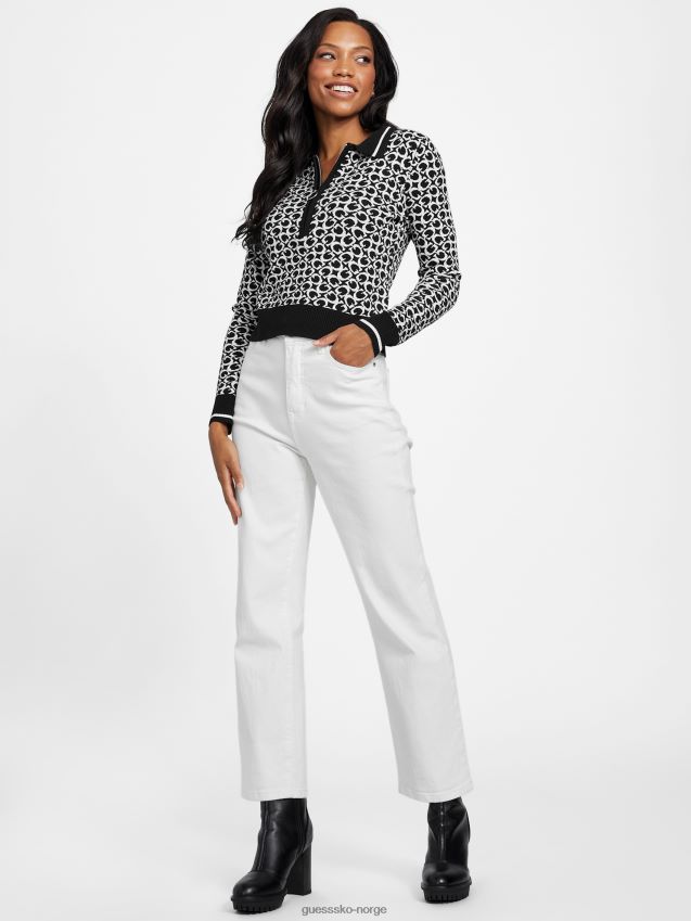 Guess jet black multi eco lohan logo genser jet black multi kvinner F0LJ806994