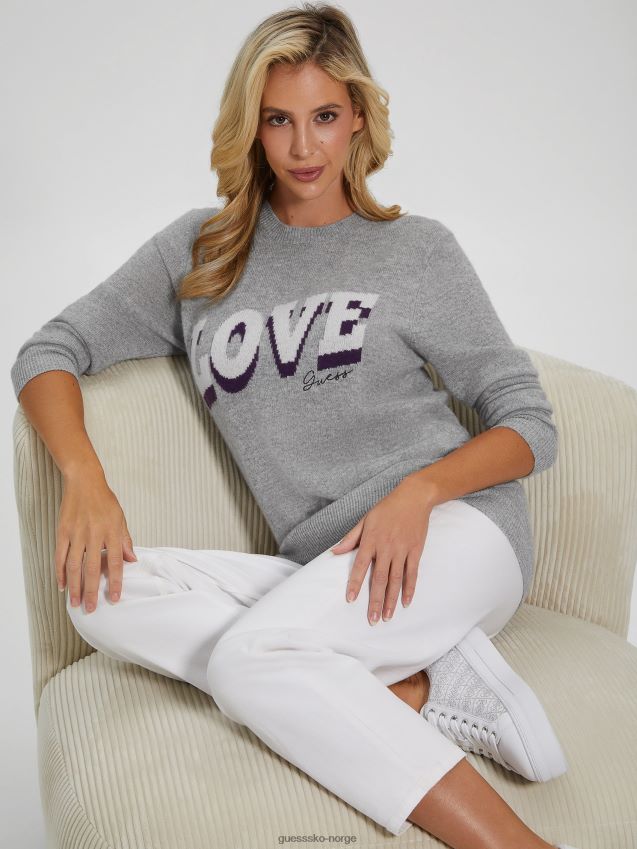 Guess juliette kashmirgenser lys melert grå lys melert grå kvinner F0LJ809529