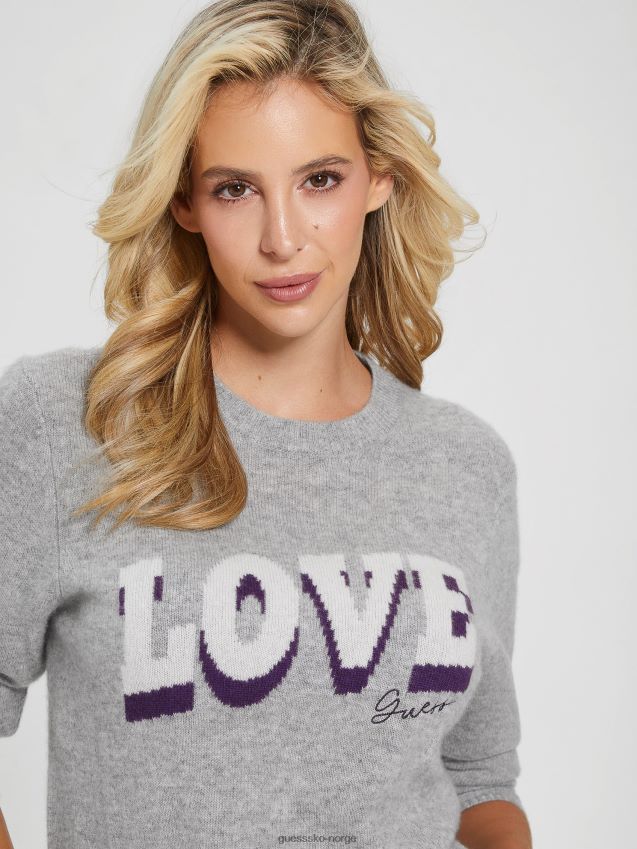 Guess juliette kashmirgenser lys melert grå lys melert grå kvinner F0LJ809529