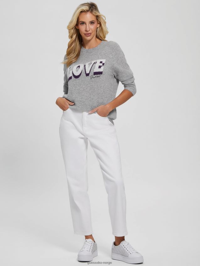 Guess juliette kashmirgenser lys melert grå lys melert grå kvinner F0LJ809529