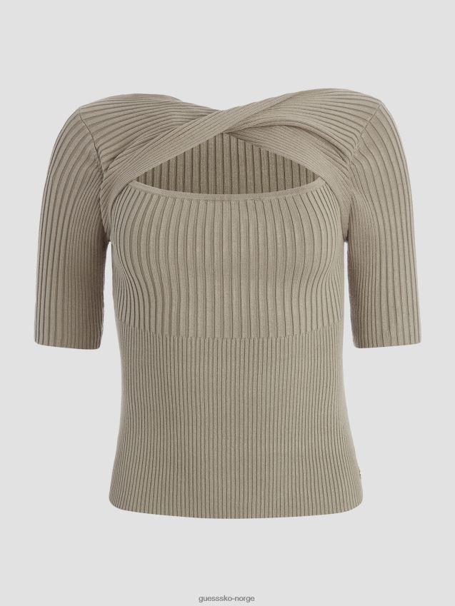Guess øko aysha vendbar genser topp salvieblad salvieblad kvinner F0LJ809501