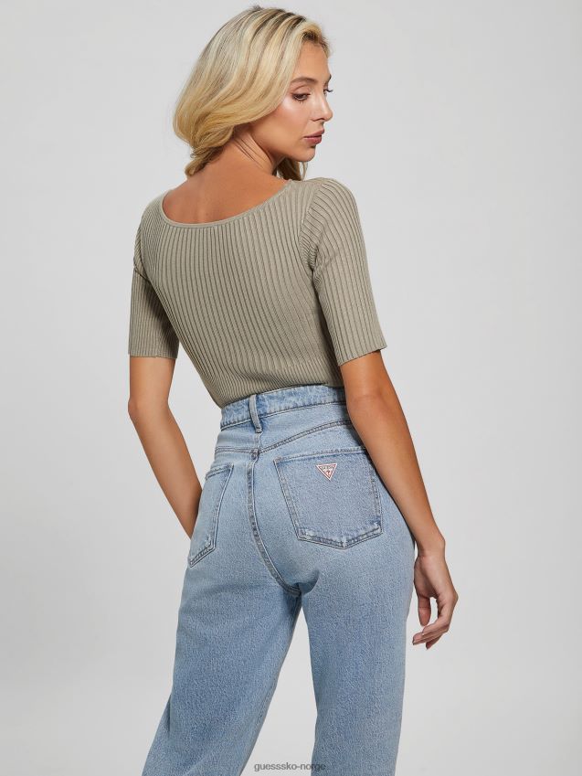 Guess øko aysha vendbar genser topp salvieblad salvieblad kvinner F0LJ809501