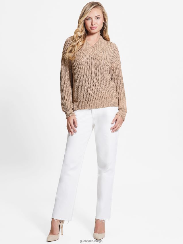 Guess lise cutout genser dirty chai lurex multi skitten chai lurex multi kvinner F0LJ809259