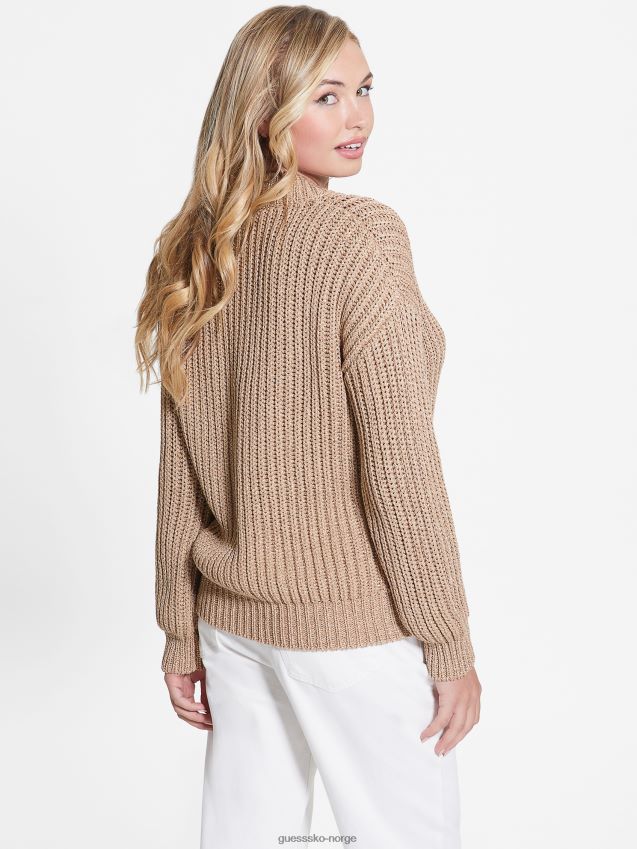 Guess lise cutout genser dirty chai lurex multi skitten chai lurex multi kvinner F0LJ809259