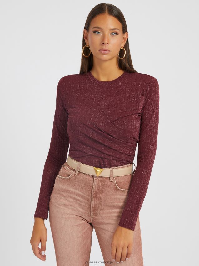 Guess lurex detaljer genser topp grå grå kvinner F0LJ802595