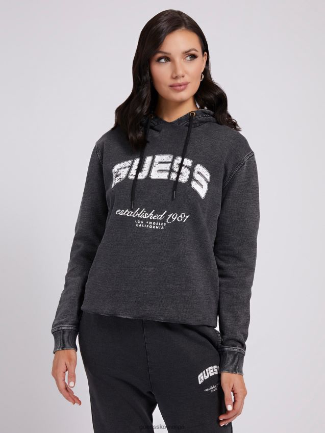 Guess mørk grå genser med logo foran mørk grå kvinner F0LJ802761