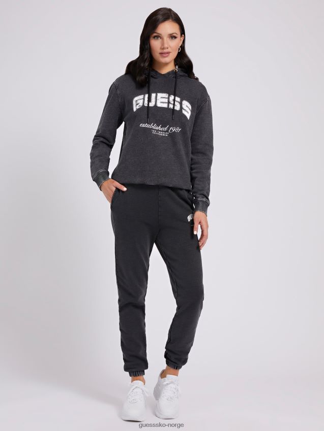 Guess mørk grå genser med logo foran mørk grå kvinner F0LJ802761