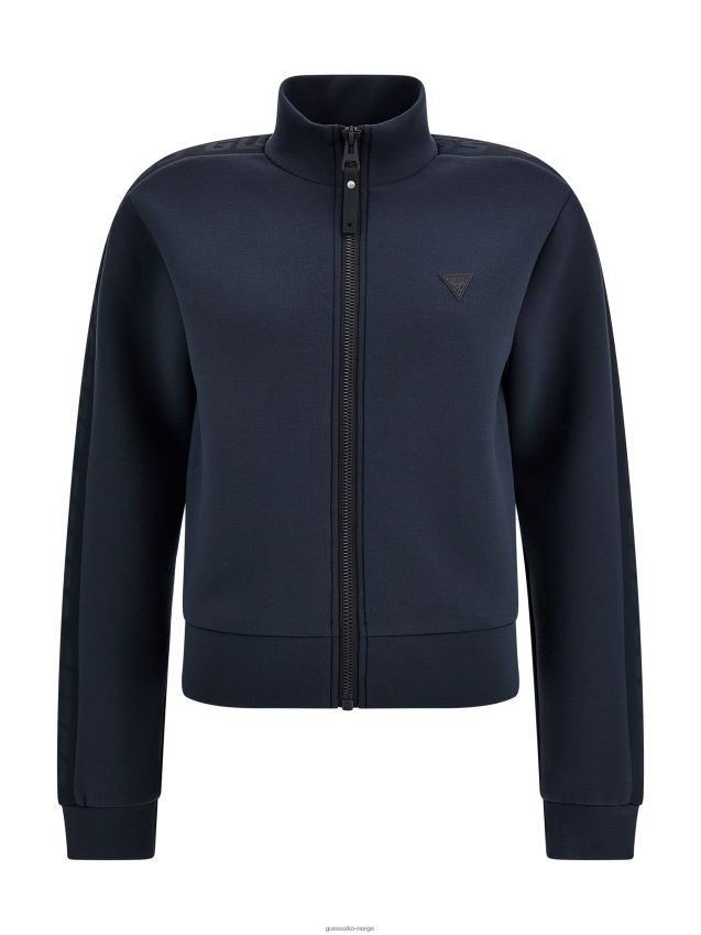 Guess mørkegrå genser med glidelås foran mørk grå kvinner F0LJ804877