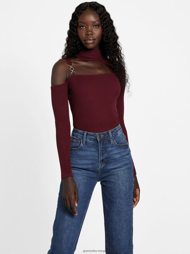 Guess mystisk vin edena cutout topp mystisk vin kvinner F0LJ807035