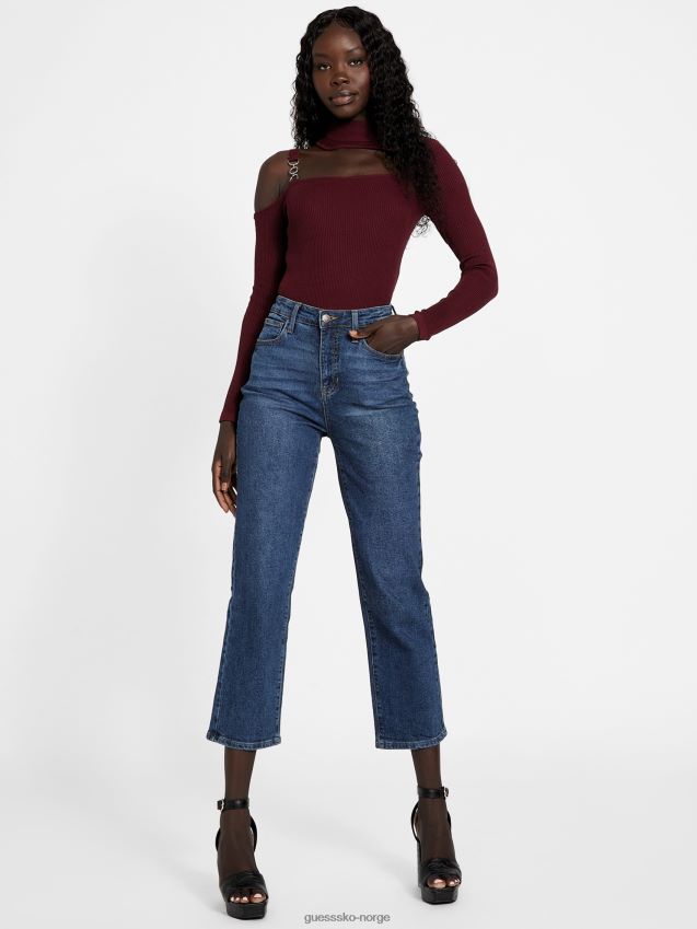 Guess mystisk vin edena cutout topp mystisk vin kvinner F0LJ807035