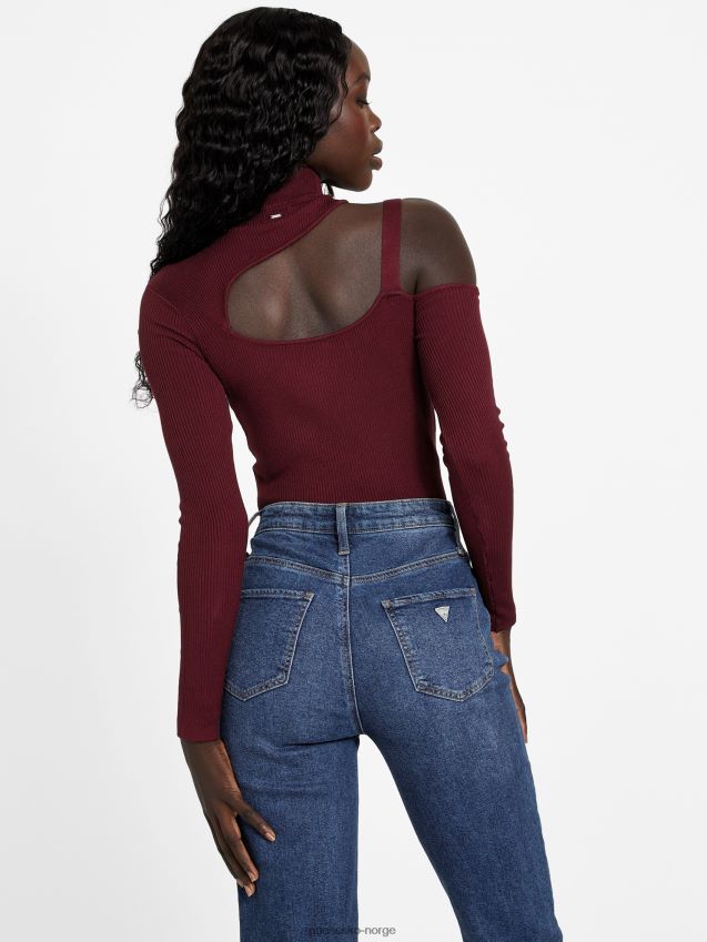 Guess mystisk vin edena cutout topp mystisk vin kvinner F0LJ807035