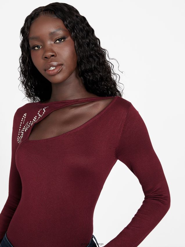 Guess nina cutout logo genser mystisk vin mystisk vin kvinner F0LJ806998