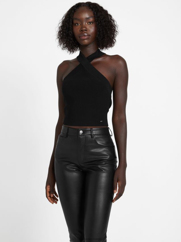 Guess paris genser topp jet black kulsvart kvinner F0LJ807169