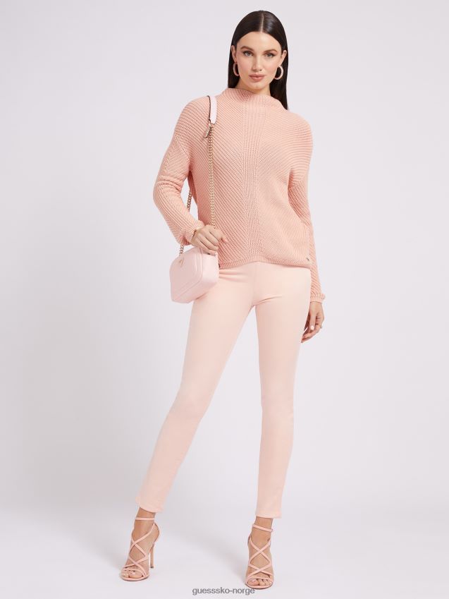 Guess rosa genser med høy hals rosa kvinner F0LJ803218