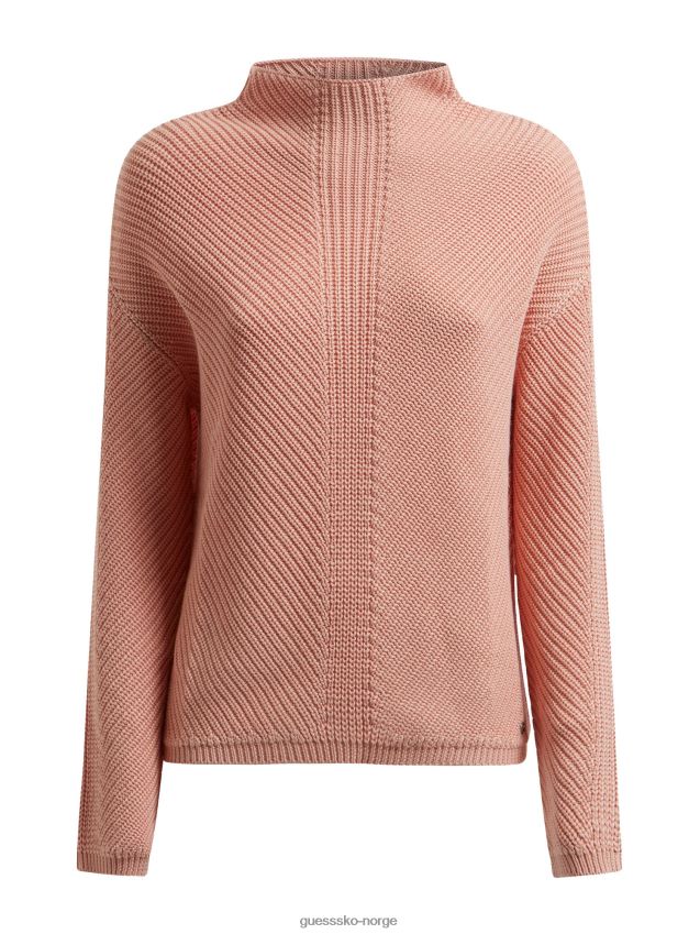 Guess rosa genser med høy hals rosa kvinner F0LJ803218